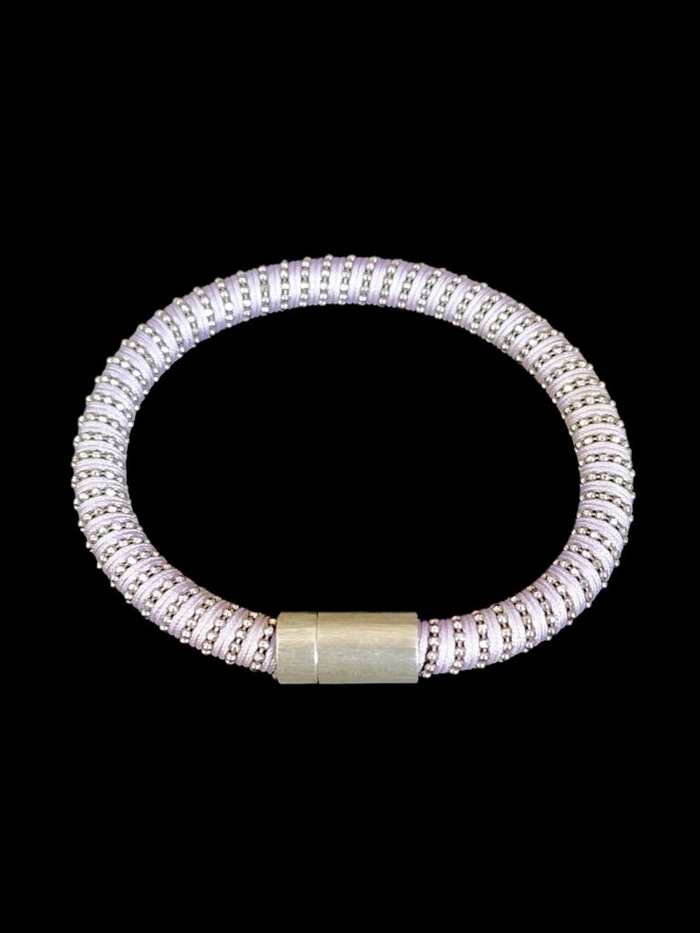 Carolina Bucci Sterling Silver Caro Woven Bracelet Size S - Lavender / Like New